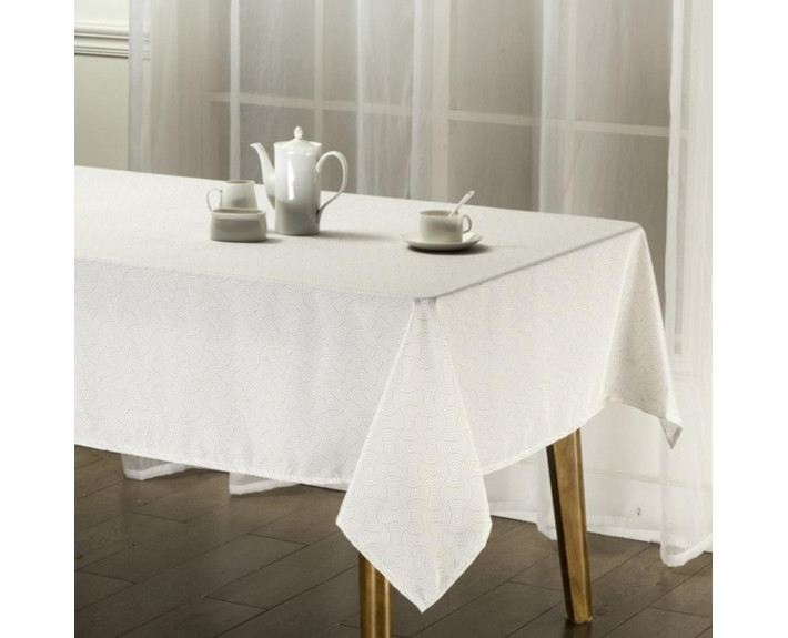 Скатертина SOHO 140*180 см Сircles Cream