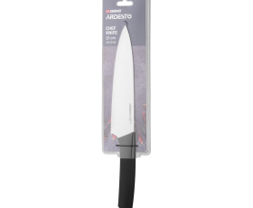 Кухонний ніж кухарський Ardesto Gemini Gourmet, 20см, нержавіюча сталь, пластик, чорний