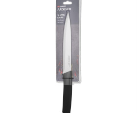 Кухонний ніж слайсерний Ardesto Gemini Gourmet, 20.5см, нержавіюча сталь, пластик, чорний