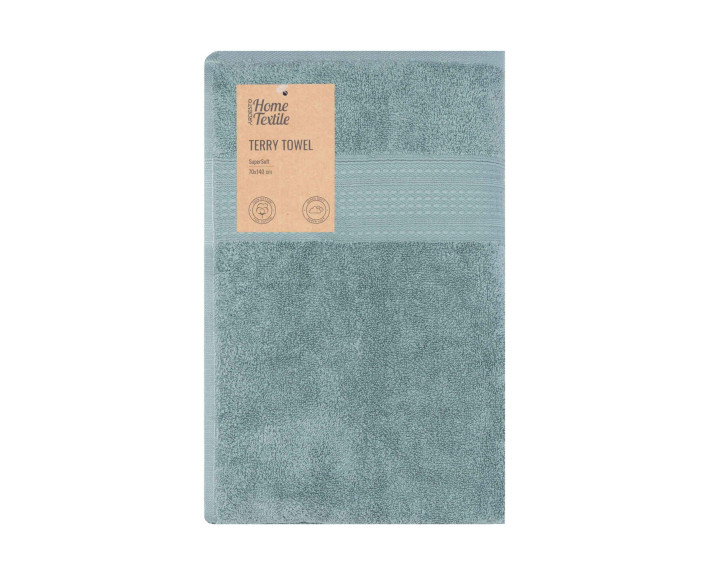 Рушник махровий Ardesto SuperSoft 70х140см, 100% бавовна, зелений