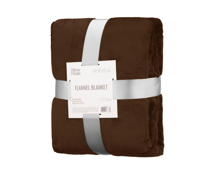 Плед Ardesto Flannel 200х220см, 100% поліестер, коричневий