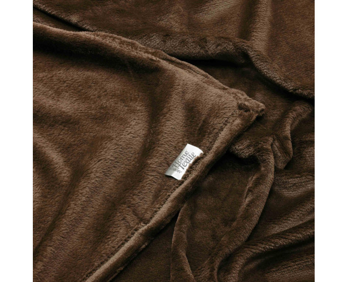 Плед Ardesto Flannel 200х220см, 100% поліестер, коричневий