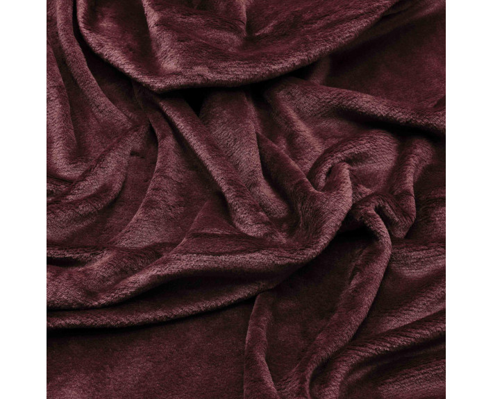 Плед Ardesto Flannel 160х200см, 100% поліестер, бургунді