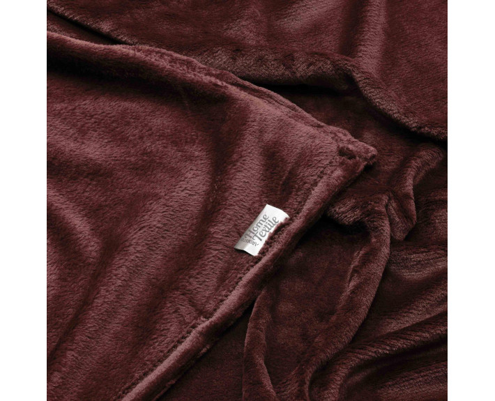 Плед Ardesto Flannel 160х200см, 100% поліестер, бургунді