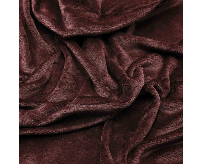 Плед Ardesto Flannel 200х220см, 100% поліестер, бургунді