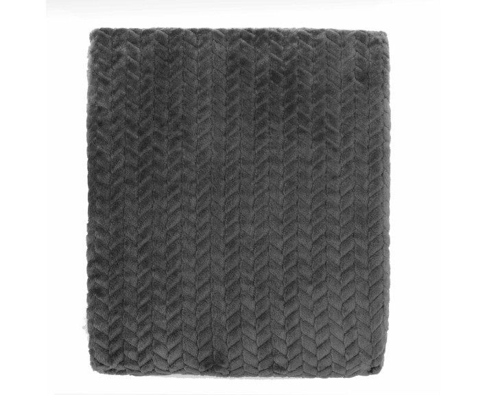 Плед Ardesto Jacquard Braid 160х200см, 100% поліестер, сірий