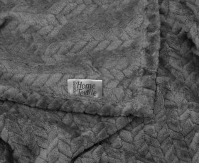 Плед Ardesto Jacquard Braid 200х220см, 100% поліестер, сірий