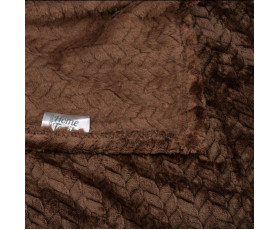 Плед Ardesto Jacquard Braid 160х200см, 100% поліестер, коричневий