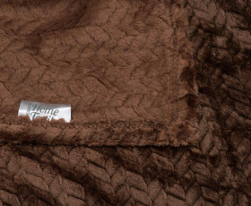 Плед Ardesto Jacquard Braid 200х220см, 100% поліестер, коричневий