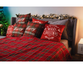 Плед Ardesto Christmas Fleece 130x160см, 100% поліестер, клітинка, червоний