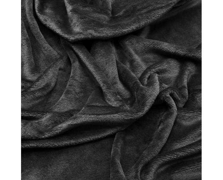 Плед Ardesto Flannel 160х200см, 100% поліестер, чорний