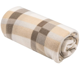Плед Ardesto Fleece, 130x160см, 100% поліестер, клітинка, бежевий