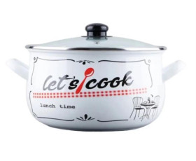 Каструля TM GUSTO 16 см,2,1 л Давайте готувати (біла) GT-T-116-LCW