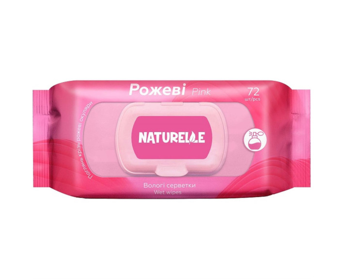 Серветки вологі NATURELLE 72 шт Рожеві