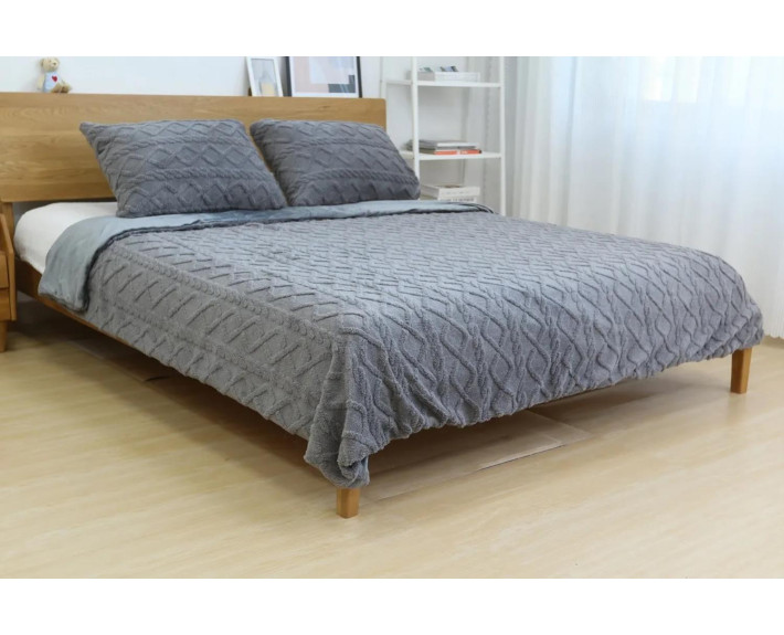Набір Ковдра 200*220 см+2 нав. 50*70 см Romance Gray SOHO
