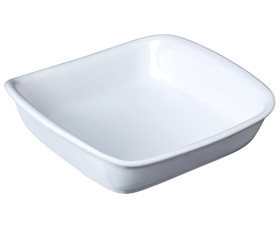 Форма керам квадрат PYREX Supreme white 24х24см