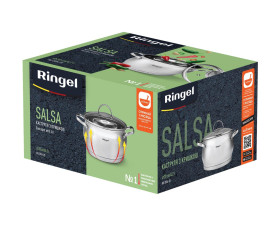 Каструля нерж 20 см (4.2 л) з кришкою RINGEL Salsa