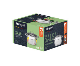 Каструля нерж 22 см (5.2 л) з кришкою RINGEL Salsa