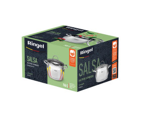 Каструля нерж 24 см (6.8 л) з кришкою  RINGEL Salsa