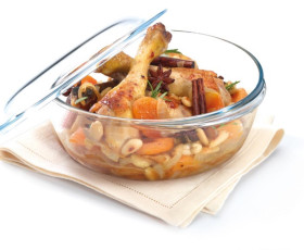 Кастрюля стекл.кругл. 3л (2,2л+0,8л) с крышкой O CUISINE