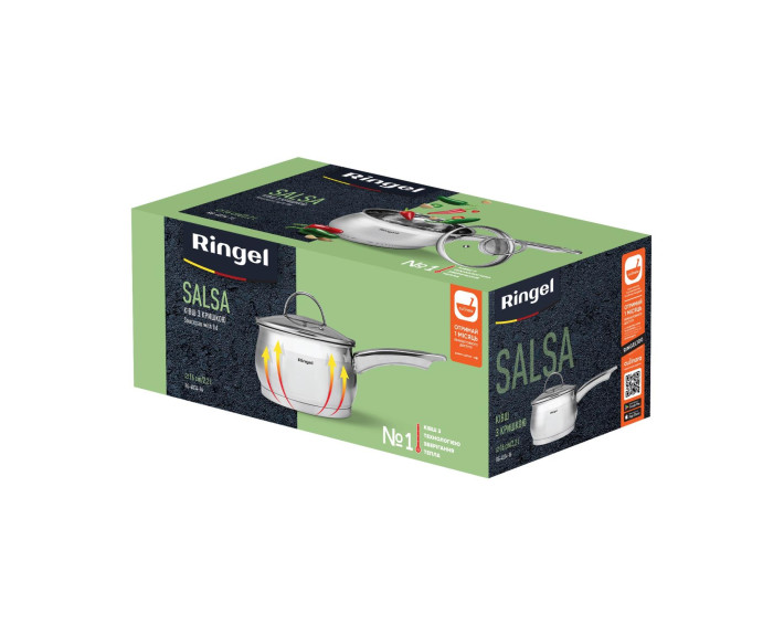 Ківш нерж16 см (2.2 л) з кришкою RINGEL Salsa