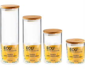 Банка ECOMO C-LINE /кришка бамбук/ 1200 мл