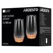 Набір склянок високих Ardesto Black Mars Favola 460мл, 2шт, скло, прозоро-золотистий