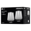 Набір склянок низьких Ardesto Black Mars Avior 430мл, 2шт, скло, сірий