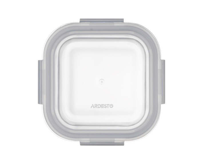 Контейнер для зберігання харчових продуктів Ardesto Gemini 0.5л, боросилікатне скло, пластик, квадра