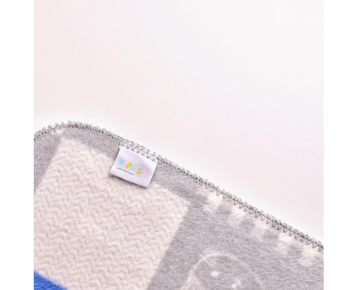Плед-покривало BABY 90*120 щіл-450 гр/м2 серденько/киця блак./киця рожева в асорт.