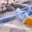 Плед-покривало BABY 90*120 щіл-450 гр/м2 серденько/киця блак./киця рожева в асорт.