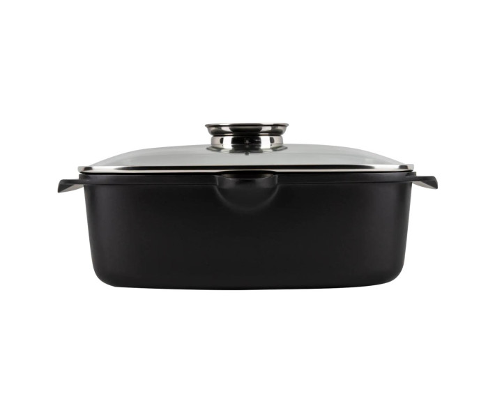 Гусятниця "Lessner" Black Pro New з алюмінію з антипригарним покриттям з арома кришкою 5,6л 55873