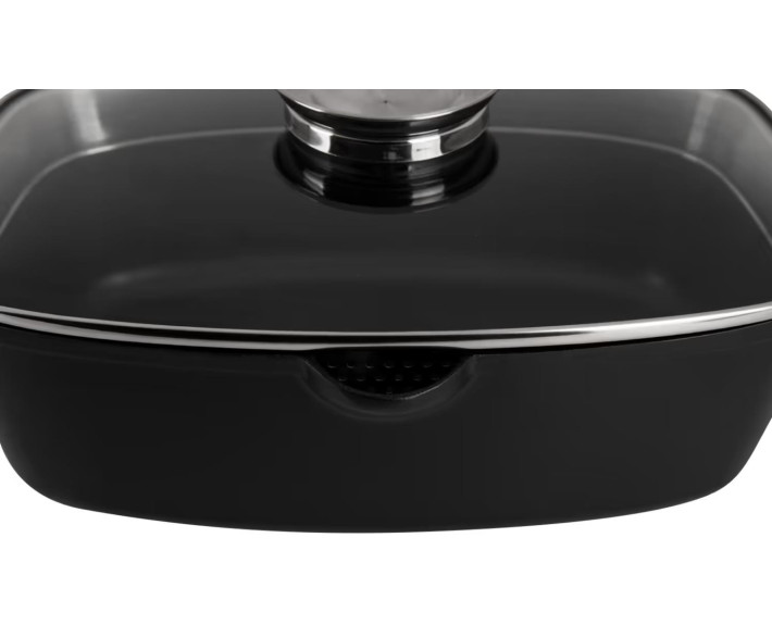 Гусятниця "Lessner" Black Pro New з алюмінію з антипригарним покриттям з арома кришкою 5,6л 55873