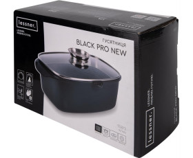 Гусятниця "Lessner" Black Pro New з алюмінію з антипригарним покриттям з арома кришкою 5,6л 55873