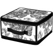 Корзина IDEA HOME DB-24 прям. з/кр з/блиск Anthracite Flowers 30x28x15 см