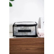 Корзина IDEA HOME DB-24 прям. з/кр з/блиск Anthracite Flowers 30x28x15 см