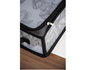 Корзина IDEA HOME DB-24 прям. з/кр з/блиск Anthracite Flowers 30x28x15 см