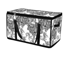 Корзина IDEA HOME DB-28 прям. з/кр з/блиск Anthracite Flowers 60x30x30 см