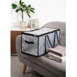 Корзина IDEA HOME DB-28 прям. з/кр з/блиск Anthracite Flowers 60x30x30 см