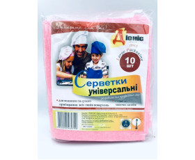 Серветки Універсальні (віскоза) 10 шт ДІОНІС LPЖовті