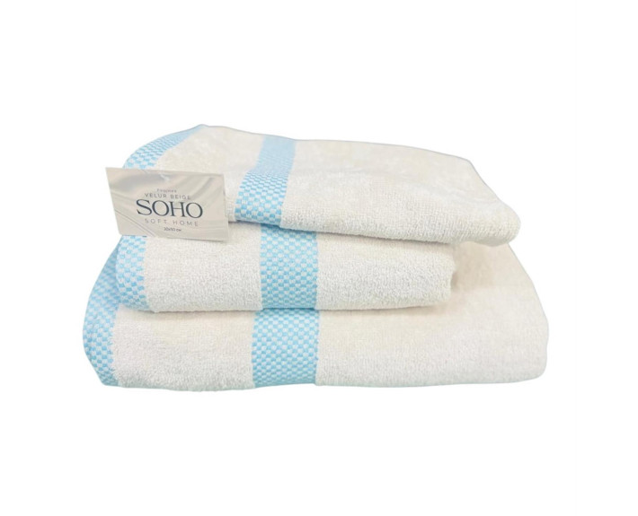 Рушник 50*90 бавовна 100% Velur Beige SOHO