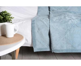 Покривало 200*230 см VELUR Blue SOHO