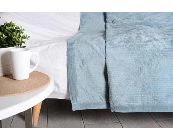 Покривало 200*230 см VELUR Blue SOHO