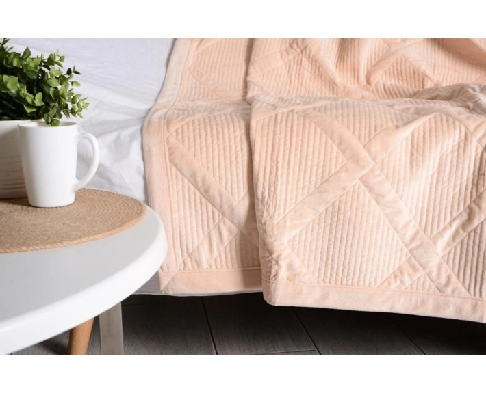 Покривало 200*230 см VELUR Ivory  SOHO
