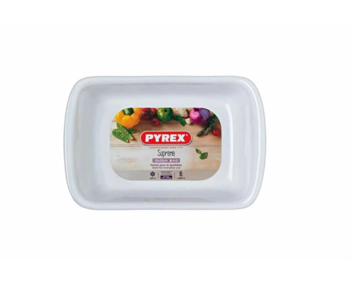 Форма керам прямоуг PYREX Supreme white .26х18см