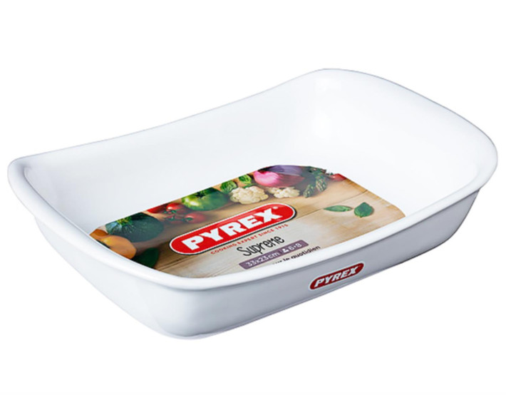Форма керам прямоуг PYREX Supreme white .33х23см