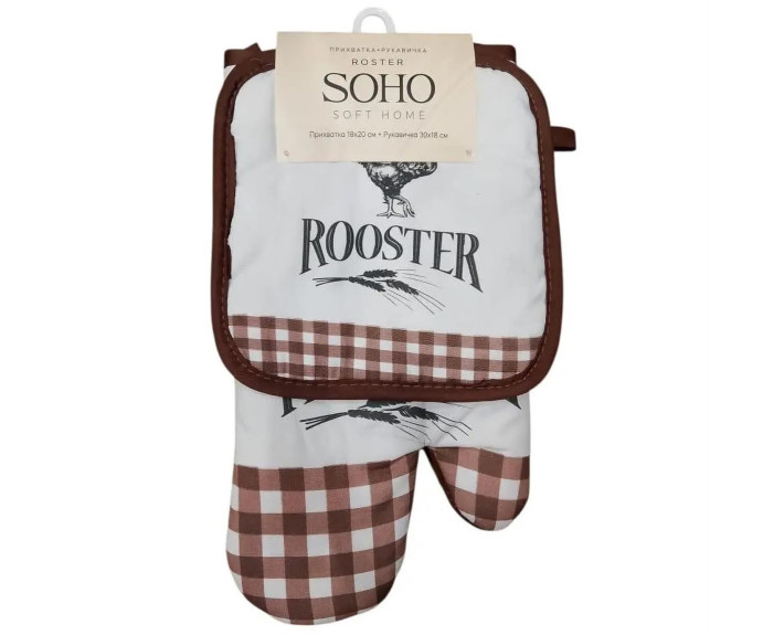 Набір Прихватка+Рукавичка бавовна 100% Rooster SOHO