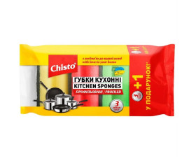 Губка кухонна Профільована 3+1шт Chisto