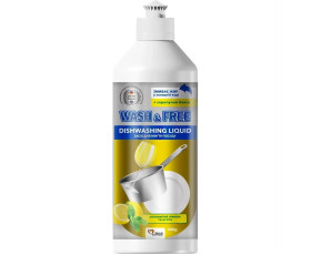 Засіб для миття посуду 500г Лимон та мята WASH&FREE