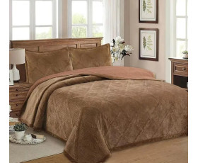 Покривало 200*230 см VELUR Brown SOHO